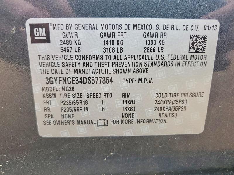 Продаж на аукціоні авто 2013 Cadillac Srx, vin: 3GYFNCE34DS577364, номер лоту: 50763126