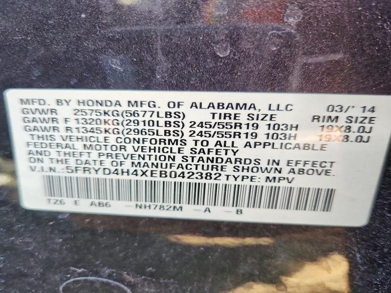 Продажа на аукционе авто 2014 Acura Mdx, vin: 5FRYD4H4XEB042382, номер лота: 50576856