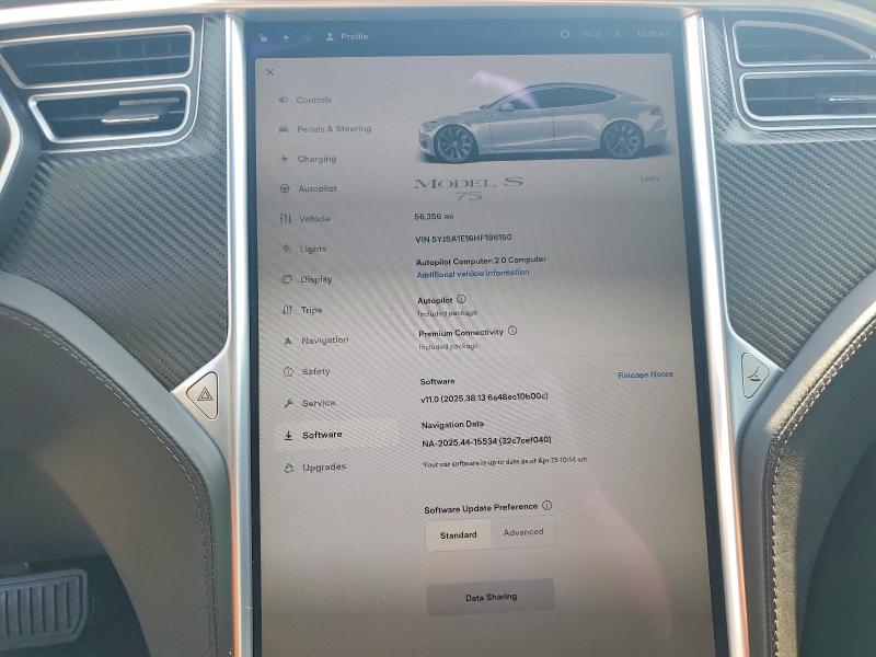 Продаж на аукціоні авто 2017 Tesla Model S, vin: 5YJSA1E16HF196150, номер лоту: 49516346