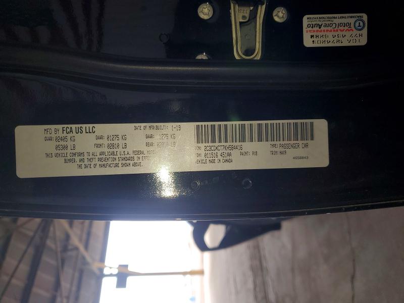 2019 Dodge Charger R/t Rwd მანქანა იყიდება აუქციონზე, vin: 2C3CDXCT7KH584416, აუქციონის ნომერი: 48927916