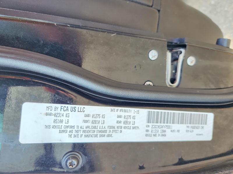 49780486 :رقم المزاد ، 2C3CCAEGXFH755911 vin ، 2015 Chrysler 300c مزاد بيع