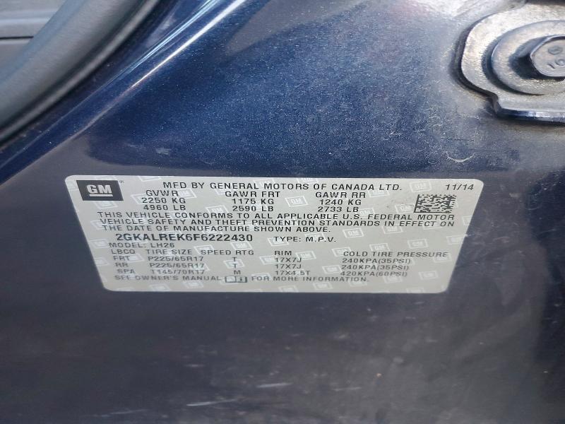 Продажа на аукционе авто 2015 Gmc Terrain, vin: 2GKALREK6F6222430, номер лота: 48933176