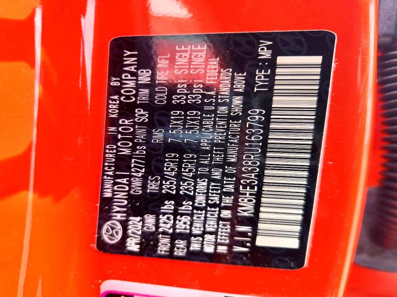 Aukcja sprzedaży 2024 Hyundai Kona, vin: KM8HE3A38RU163799, numer aukcji: 48392746