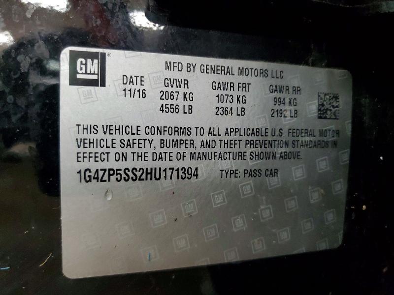 49133276 :رقم المزاد ، 1G4ZP5SS2HU171394 vin ، 2017 Buick Lacrosse مزاد بيع