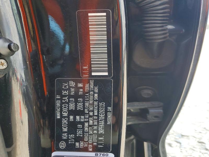 Продаж на аукціоні авто 2017 Kia Forte, vin: 3KPFK4A7XHE093135, номер лоту: 50787606
