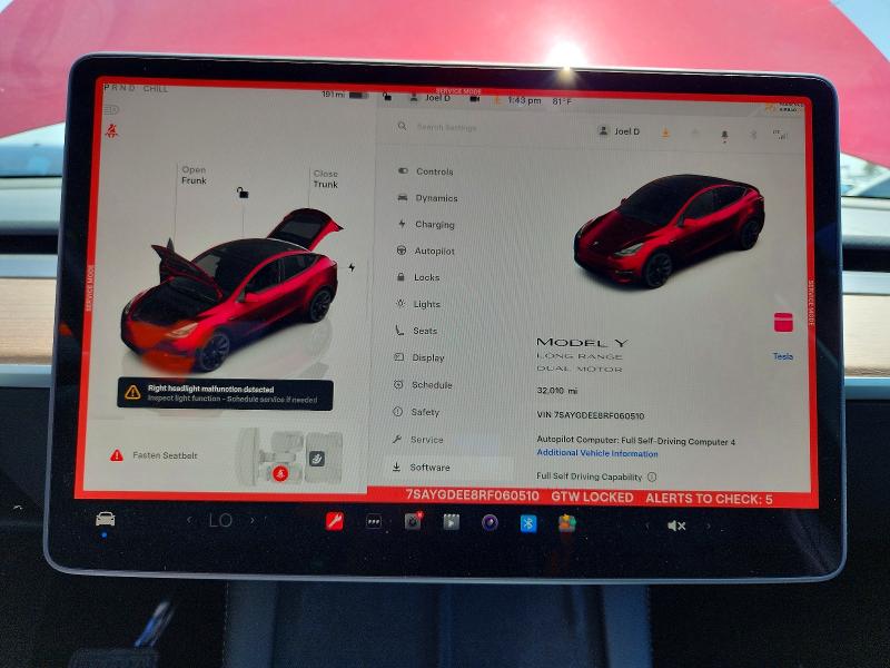 Aukcja sprzedaży 2024 Tsmr Model S, vin: 7SAYGDEE8RF060510, numer aukcji: 51697256