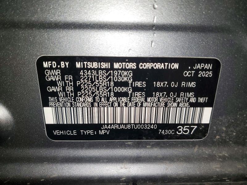 Продаж на аукціоні авто 2026 Mitsubishi Outlander Sport, vin: JA4ARUAU8TU003240, номер лоту: 51357786