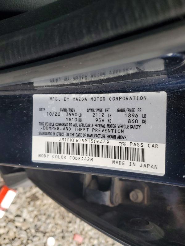 Продажа на аукционе авто 2021 Mazda Cx-3, vin: JM1DKFB79M1506449, номер лота: 51780296
