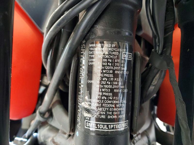 Продаж на аукціоні авто 2023 Triumph Motorcycle Trident 660, vin: SMTL10UL1PTBD7682, номер лоту: 50653066