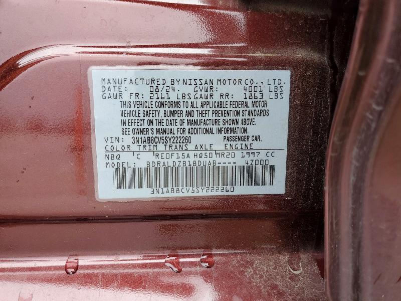 Продажа на аукционе авто 2025 Nissan Sentra, vin: 3N1AB8CV5SY222260, номер лота: 50583646