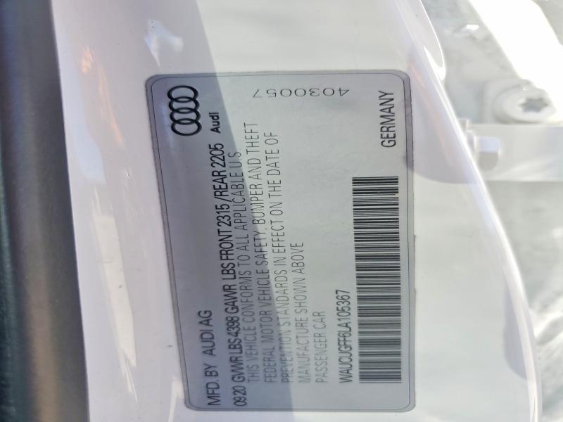 Продажа на аукционе авто 2020 Audi A3, vin: WAUCUGFF6LA105367, номер лота: 49389336