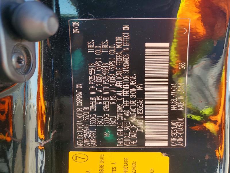 48957566 :رقم المزاد ، JTJHW31U182062461 vin ، 2008 Lexus Rx 400h مزاد بيع