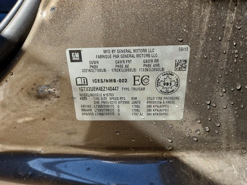 2014 Gmc Sierra მანქანა იყიდება აუქციონზე, vin: 1GTV2UEH4EZ140447, აუქციონის ნომერი: 48859596