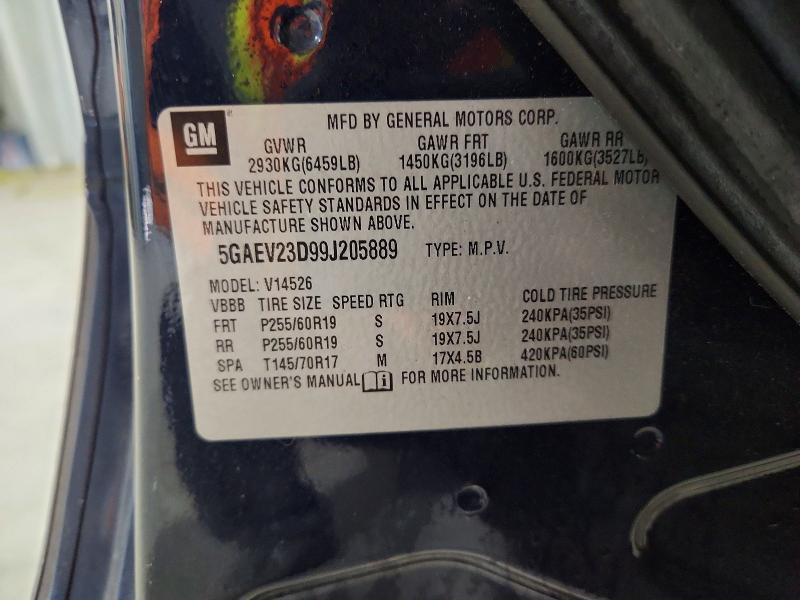 Aukcja sprzedaży 2009 Buick Enclave, vin: 5GAEV23D99J205889, numer aukcji: 49415206