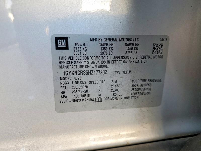 Продаж на аукціоні авто 2017 Cadillac Xt5, vin: 1GYKNCRS6HZ177282, номер лоту: 48778166