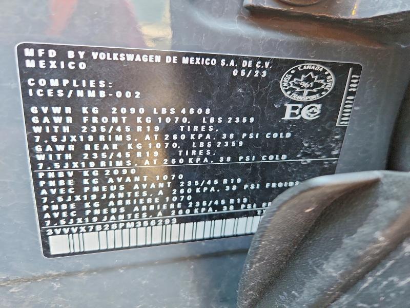 Aukcja sprzedaży 2023 Volkswagen Taos, vin: 3VVVX7B28PM356293, numer aukcji: 47371296