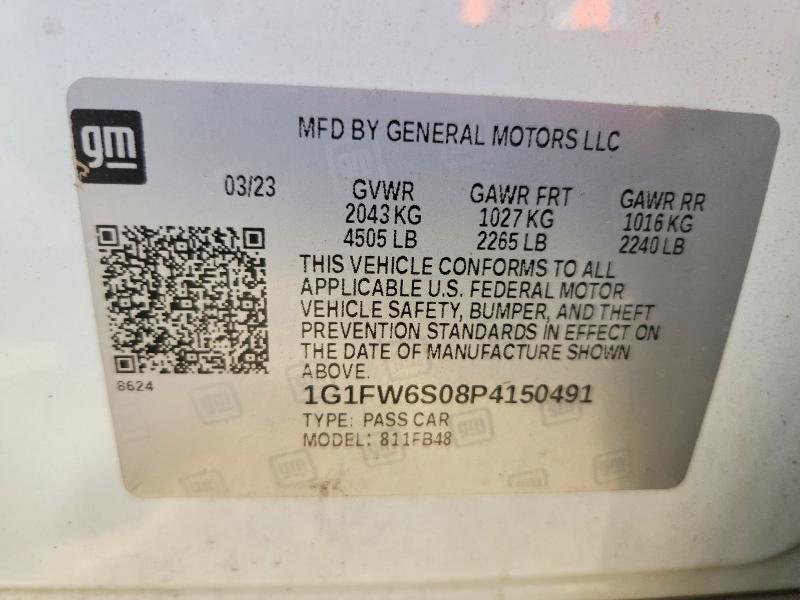 Aukcja sprzedaży 2023 Chevrolet Bolt Ev, vin: 1G1FW6S08P4150491, numer aukcji: 50936886