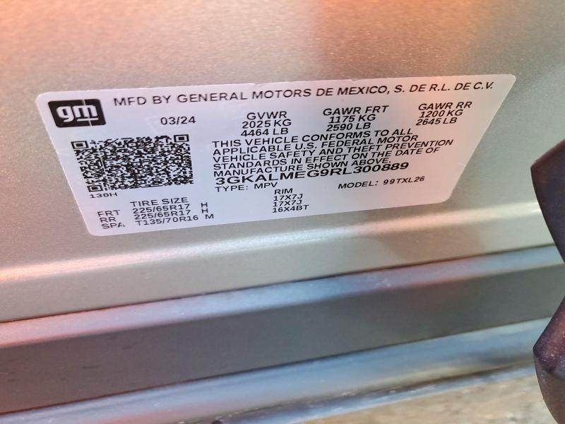 50320986 :رقم المزاد ، 3GKALMEG9RL300889 vin ، 2024 Gmc Terrain مزاد بيع