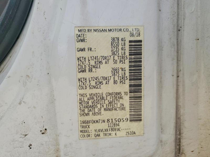 Продажа на аукционе авто 2018 Niss Nv, vin: 1N6BF0KM7JN815059, номер лота: 50959826