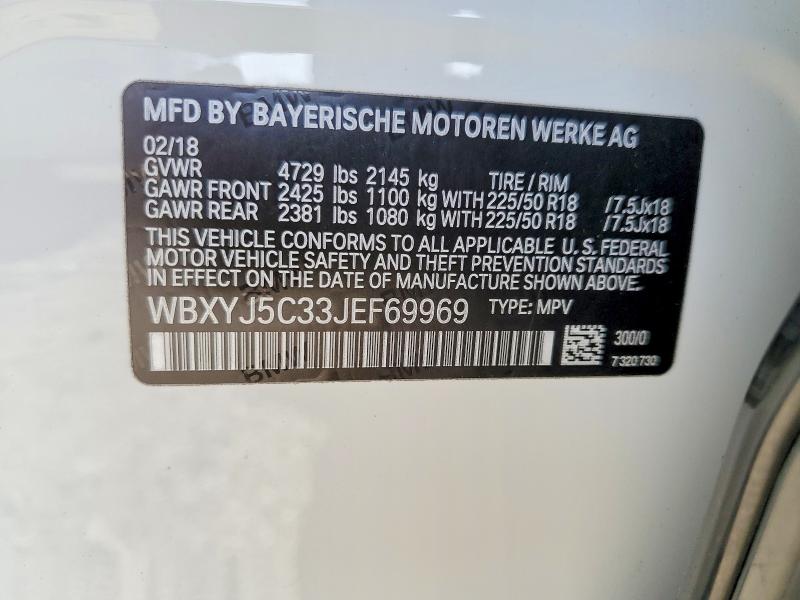 Продаж на аукціоні авто 2018 Bmw X2, vin: WBXYJ5C33JEF69969, номер лоту: 47838786