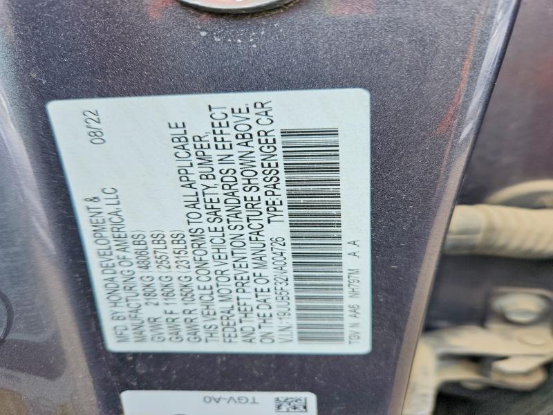 Продажа на аукционе авто 2022 Acura Tlx, vin: 19UUB5F32NA004726, номер лота: 49856226
