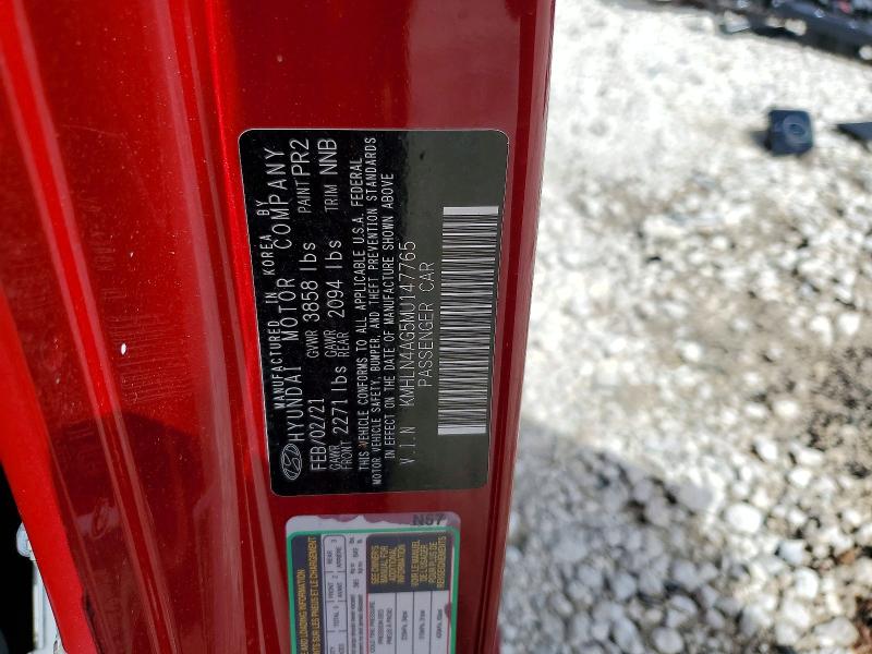 Продажа на аукционе авто 2021 Hyundai Elantra, vin: KMHLN4AG5MU147765, номер лота: 48933466