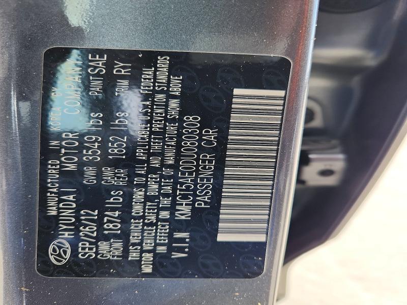 Aukcja sprzedaży 2013 Hyundai Accent, vin: KMHCT5AE0DU080308, numer aukcji: 49066436