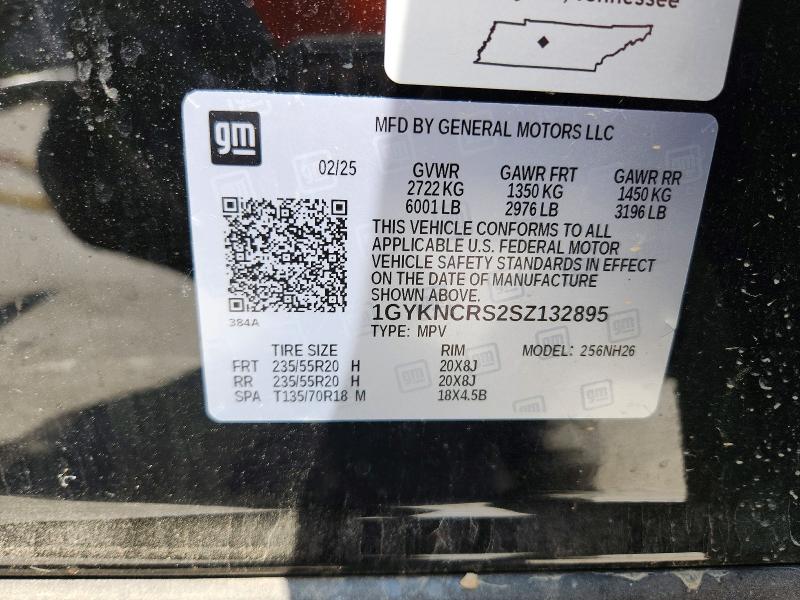 2025 Cadillac Xt5 მანქანა იყიდება აუქციონზე, vin: 1GYKNCRS2SZ132895, აუქციონის ნომერი: 50134066