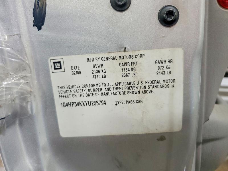 49487826 :رقم المزاد ، 1G4HP54KXYU255794 vin ، 2000 Buick Lesabre مزاد بيع