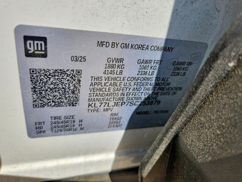 Aukcja sprzedaży 2025 Chevrolet Trax, vin: KL77LJEP7SC253879, numer aukcji: 50315446