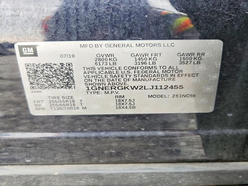Продаж на аукціоні авто 2020 Chevrolet Traverse, vin: 1GNERGKW2LJ112455, номер лоту: 51607726