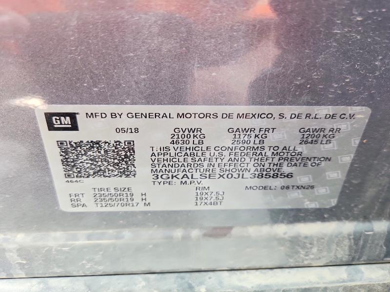Aukcja sprzedaży 2018 Gmc Terrain, vin: 3GKALSEX0JL385856, numer aukcji: 49241946