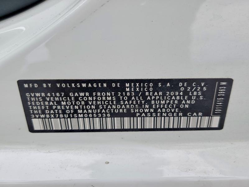 51645836 :رقم المزاد ، 3VWBX7BU1SM065336 vin ، 2025 Volkswagen Jetta مزاد بيع