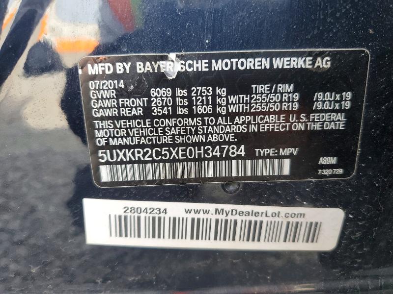 Продажа на аукционе авто 2014 Bmw X5, vin: 5UXKR2C5XE0H34784, номер лота: 49748396