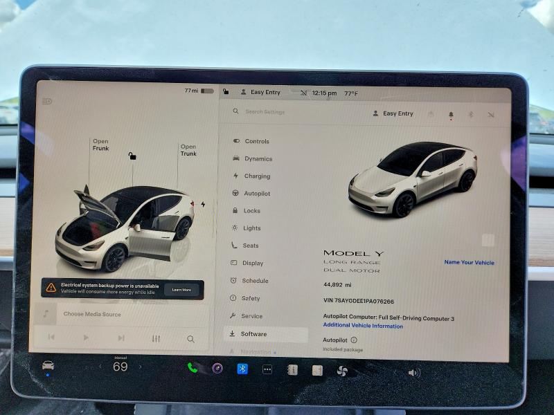 Aukcja sprzedaży 2023 Tesla Model Y, vin: 7SAYGDEE1PA076266, numer aukcji: 48759326