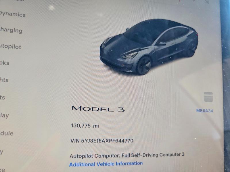 Aukcja sprzedaży 2023 Tesla Model 3, vin: 5YJ3E1EAXPF644770, numer aukcji: 49835266