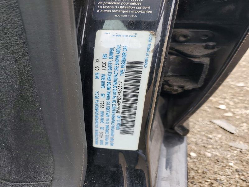 Aukcja sprzedaży 2003 Volkswagen Jetta, vin: 3VWSP69M63M180547, numer aukcji: 49827536