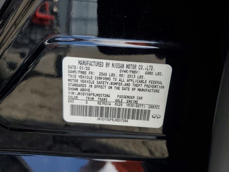 Продаж на аукціоні авто 2020 Infiniti Q50, vin: JN1EV7AP5LM207284, номер лоту: 49022216