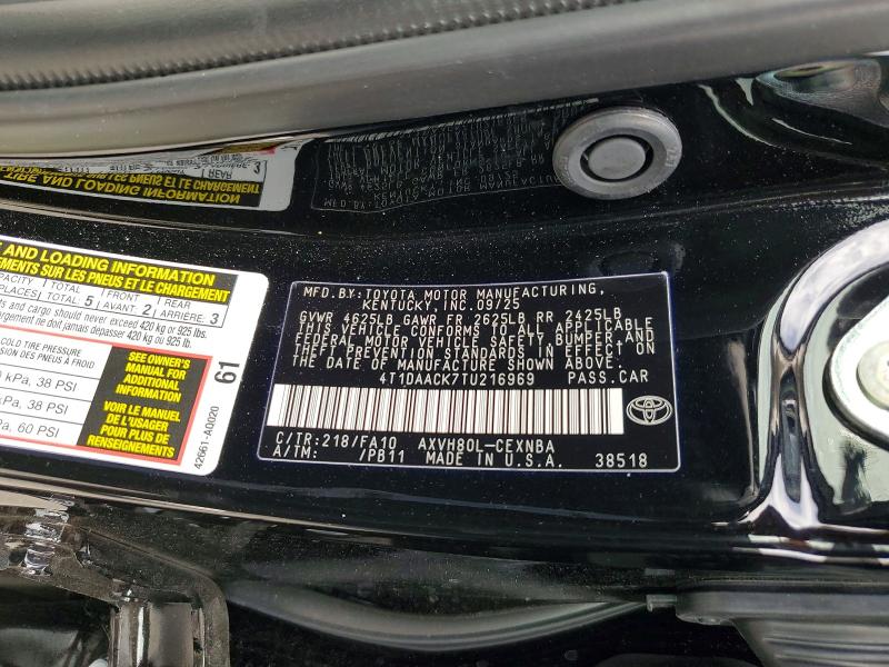 Продажа на аукционе авто 2026 Toyota Camry, vin: 4T1DAACK7TU216969, номер лота: 51208936