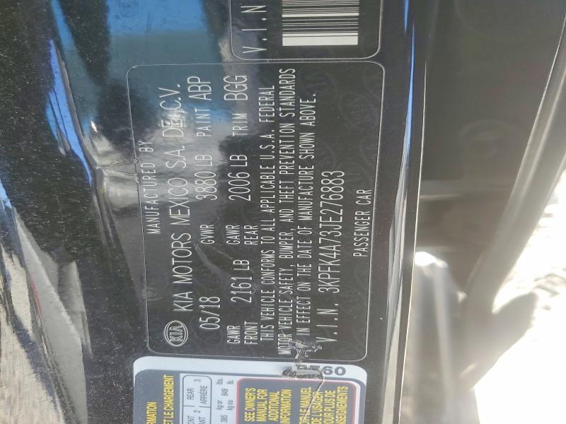 50178186 :رقم المزاد ، 3KPFK4A73JE276883 vin ، 2018 Kia Forte مزاد بيع