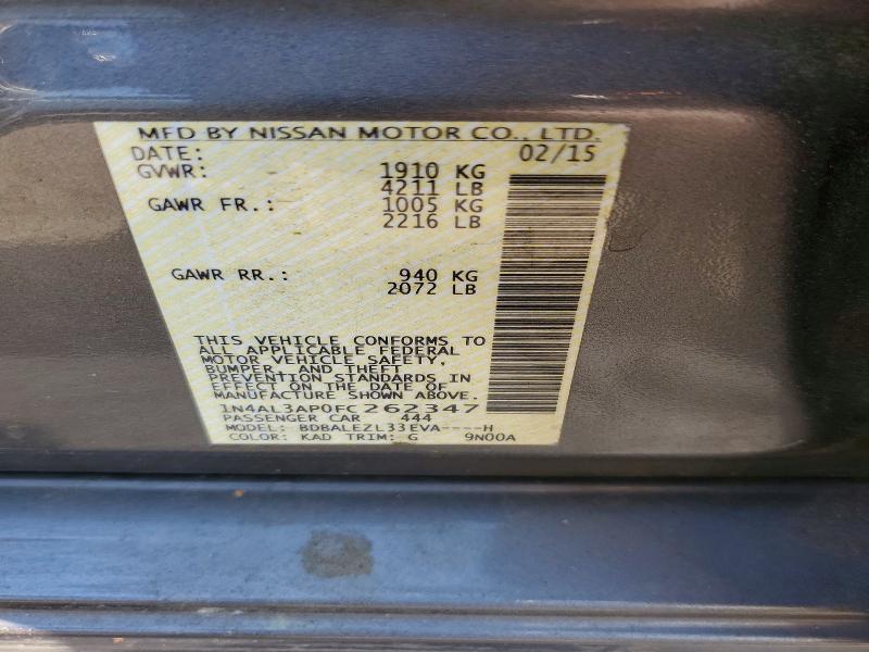 Продажа на аукционе авто 2015 Nissan Altima, vin: 1N4AL3AP0FC262347, номер лота: 50958186
