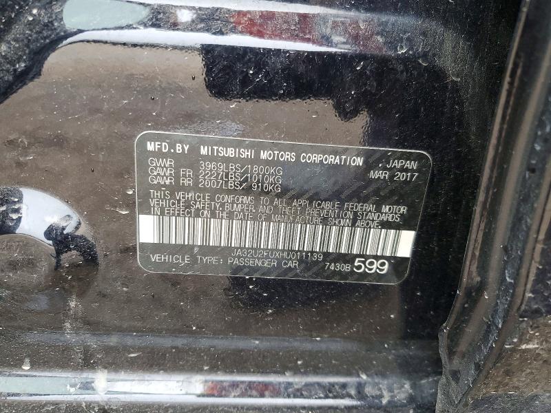 Продаж на аукціоні авто 2017 Mitsubishi Lancer, vin: JA32U2FUXHU011139, номер лоту: 50623766