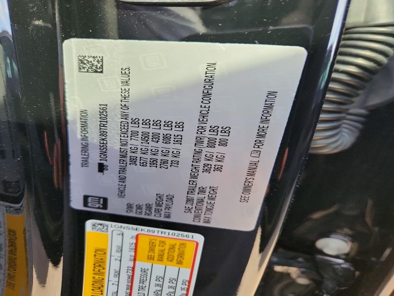50590196 :رقم المزاد ، 1GNS5EK89TR102561 vin ، 2026 Chevrolet Suburban مزاد بيع
