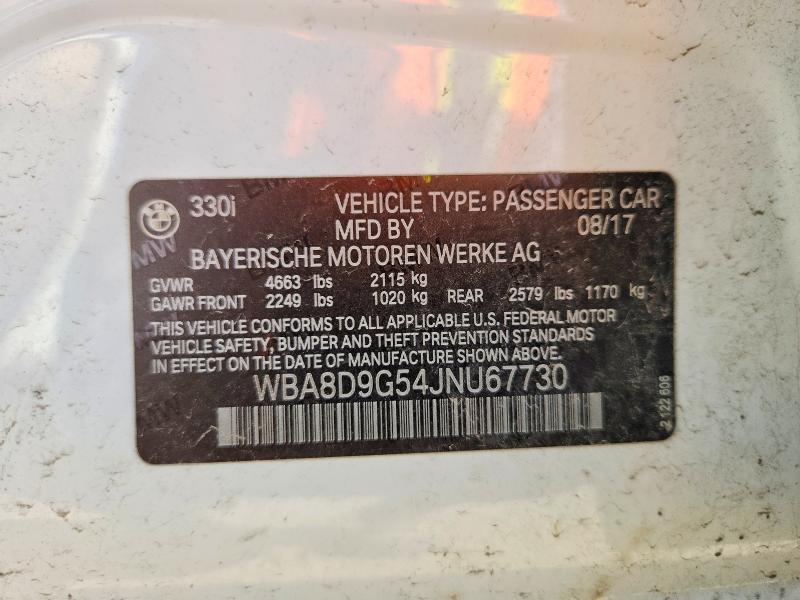 Продаж на аукціоні авто 2018 Bmw 330, vin: WBA8D9G54JNU67730, номер лоту: 50931316