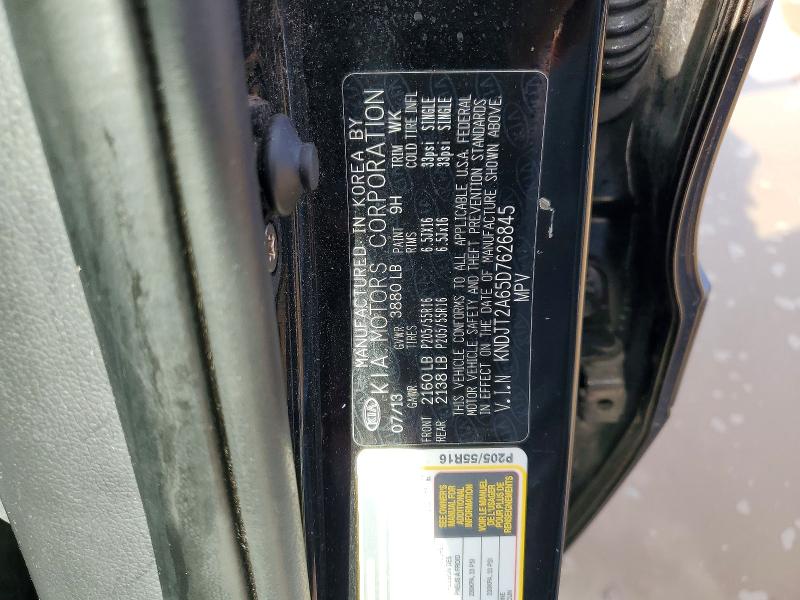 51497696 :رقم المزاد ، KNDJT2A65D7626845 vin ، 2013 Kia Soul مزاد بيع