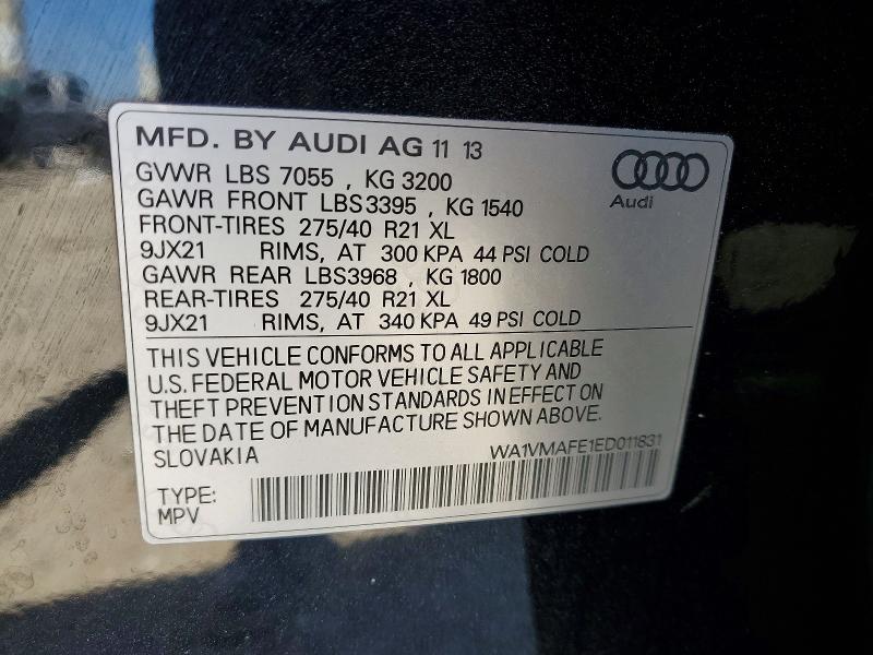 Продажа на аукционе авто 2014 Audi Q7, vin: WA1VMAFE1ED011831, номер лота: 48348616