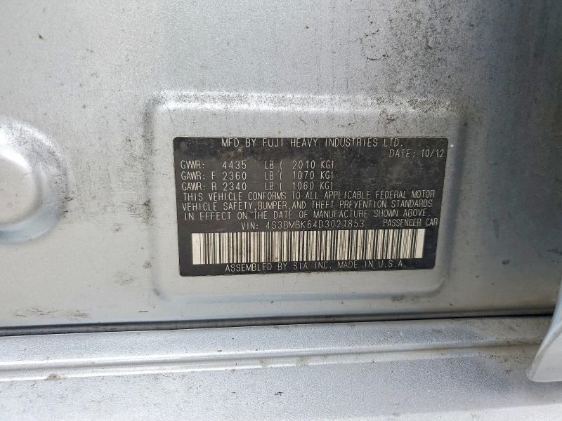 Продажа на аукционе авто 2013 Subaru Legacy, vin: 4S3BMBK64D3021853, номер лота: 51430166