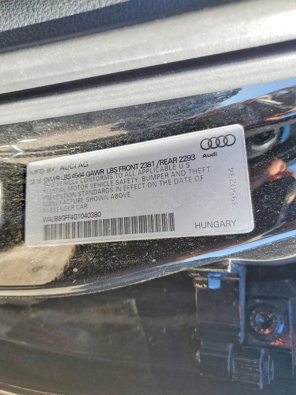 Продаж на аукціоні авто 2016 Audi A3, vin: WAUB8GFF4G1040380, номер лоту: 49232666