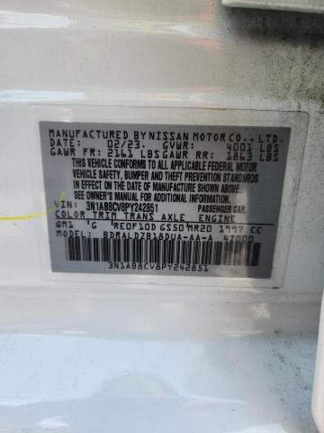2023 Nissan Sentra მანქანა იყიდება აუქციონზე, vin: 3N1AB8CV8PY242851, აუქციონის ნომერი: 48942046