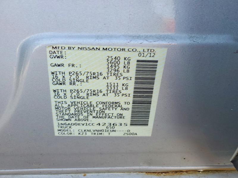 Продаж на аукціоні авто 2012 Nissan Frontier, vin: 1N6AD0EV1CC423635, номер лоту: 50928686